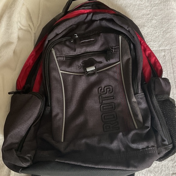 Roots Black and Red Backpack - Picture 1 of 2